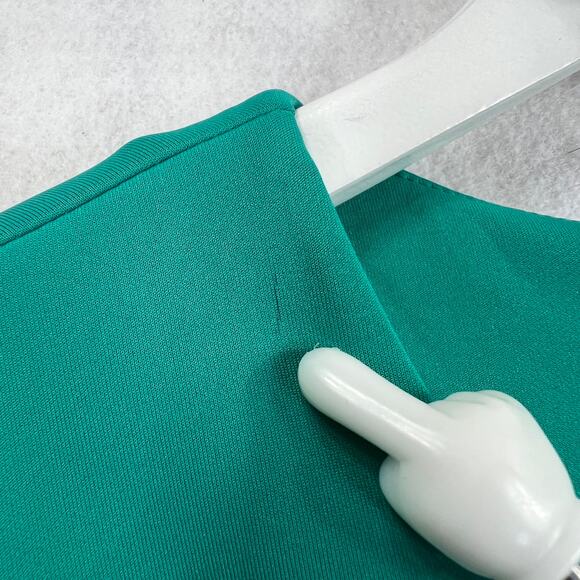 Calvin Klein Sleeveless Color-Block Sheath Dress 4 Green Blue Sleeveless Fitted - Picture 10 of 13